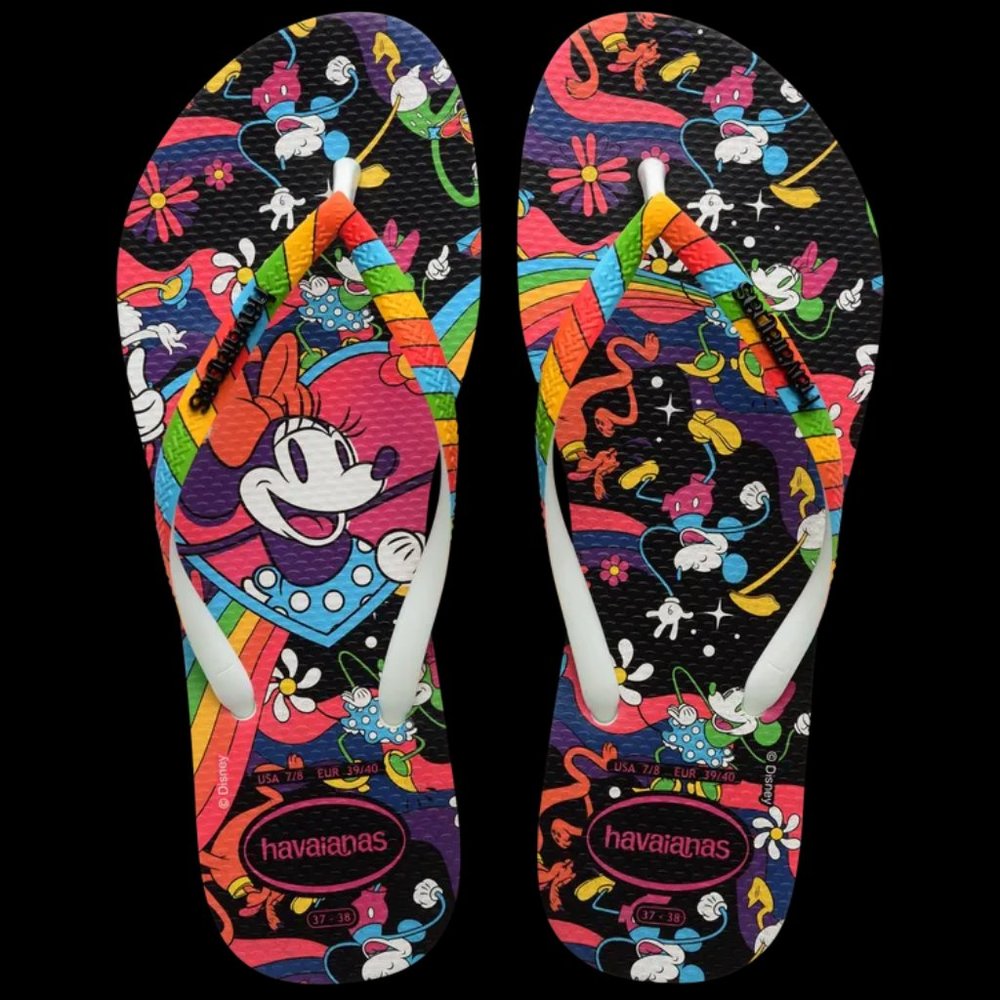 NEW Havaianas Slim Disney Stylish Flip Flops/ Size 6